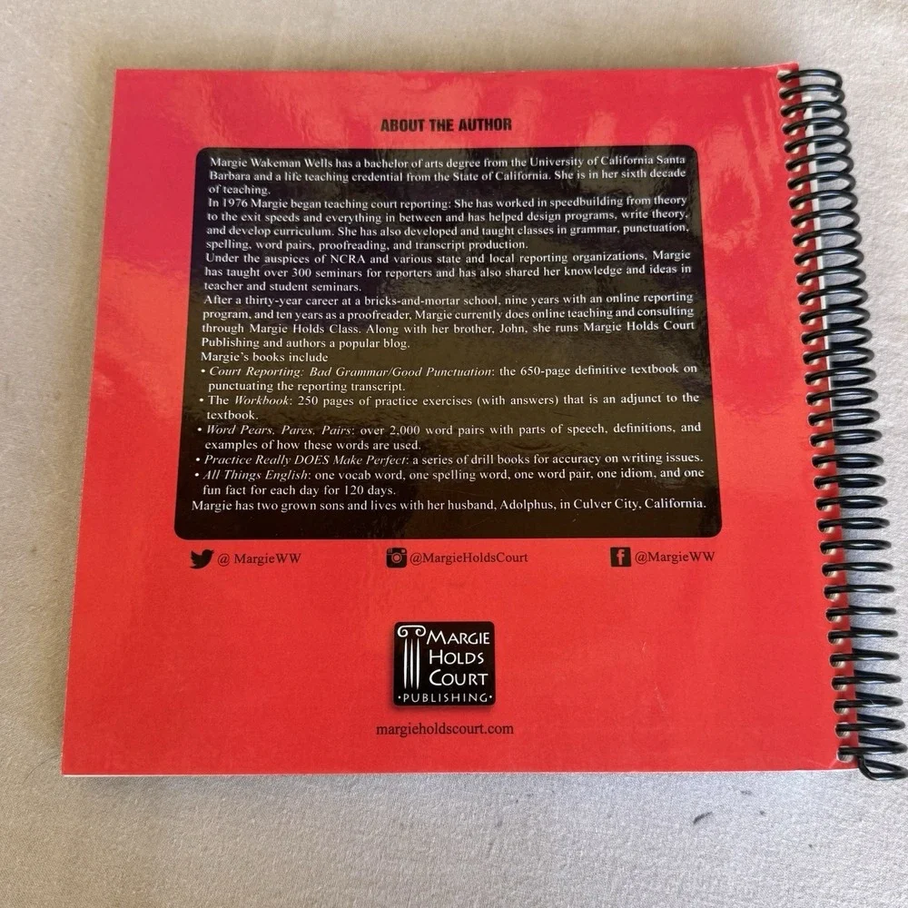 All Things English by Margie Wakeman Wells Spiral Bound Grammar Education